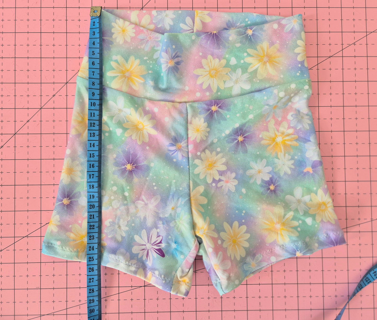 Size 6 short bike shorts and cropped bralette tee with band OOAK