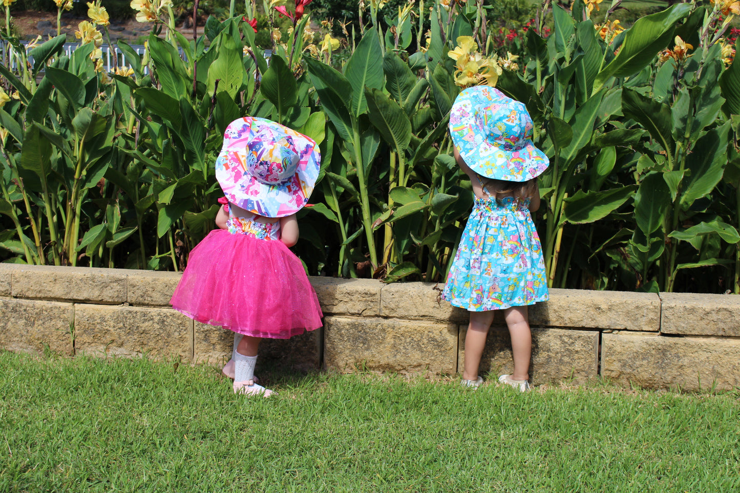 *REVERSIBLE SUN HAT - PINK GINGHAM MLP