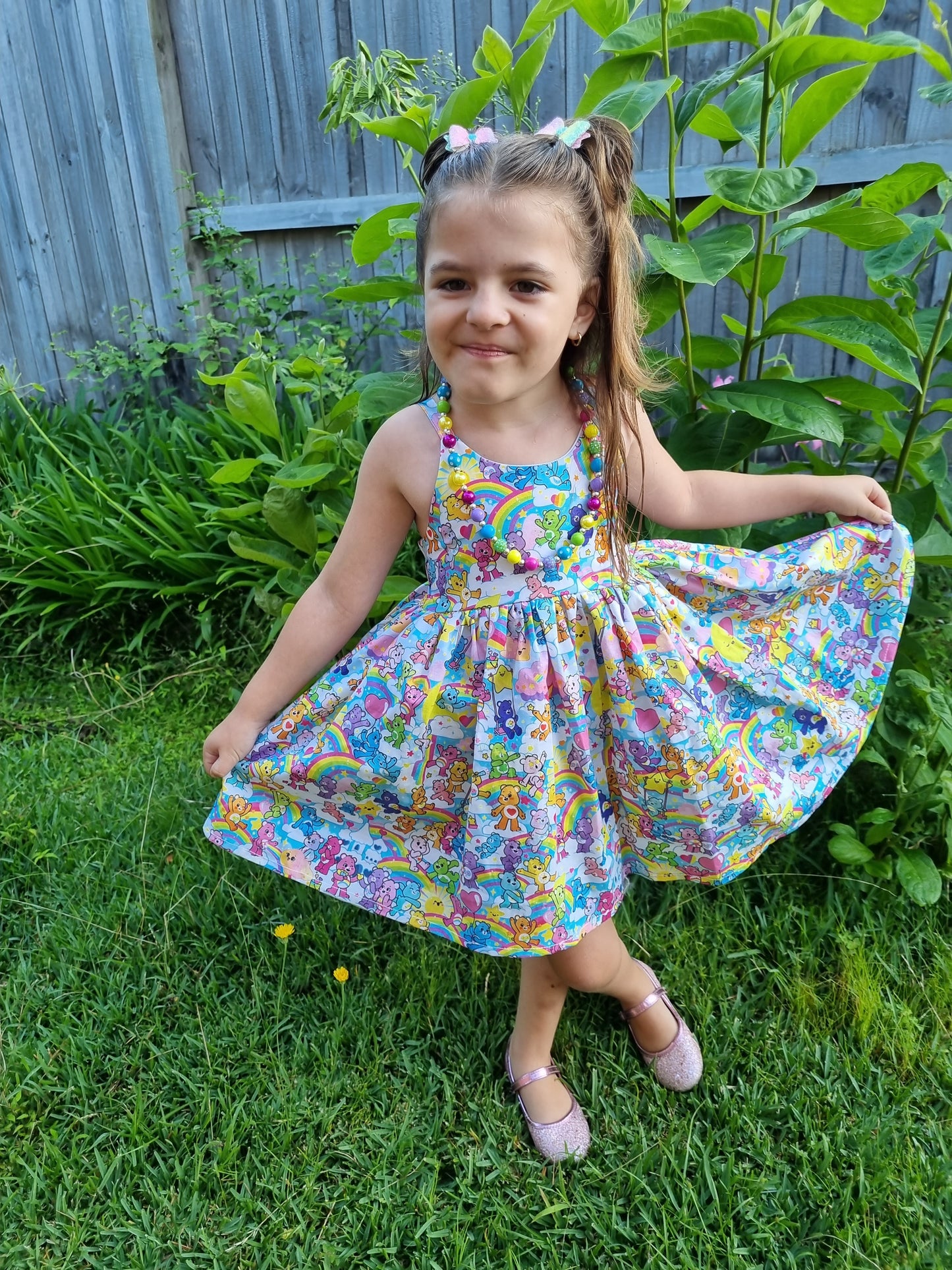 Sun dress - rainbow carebears