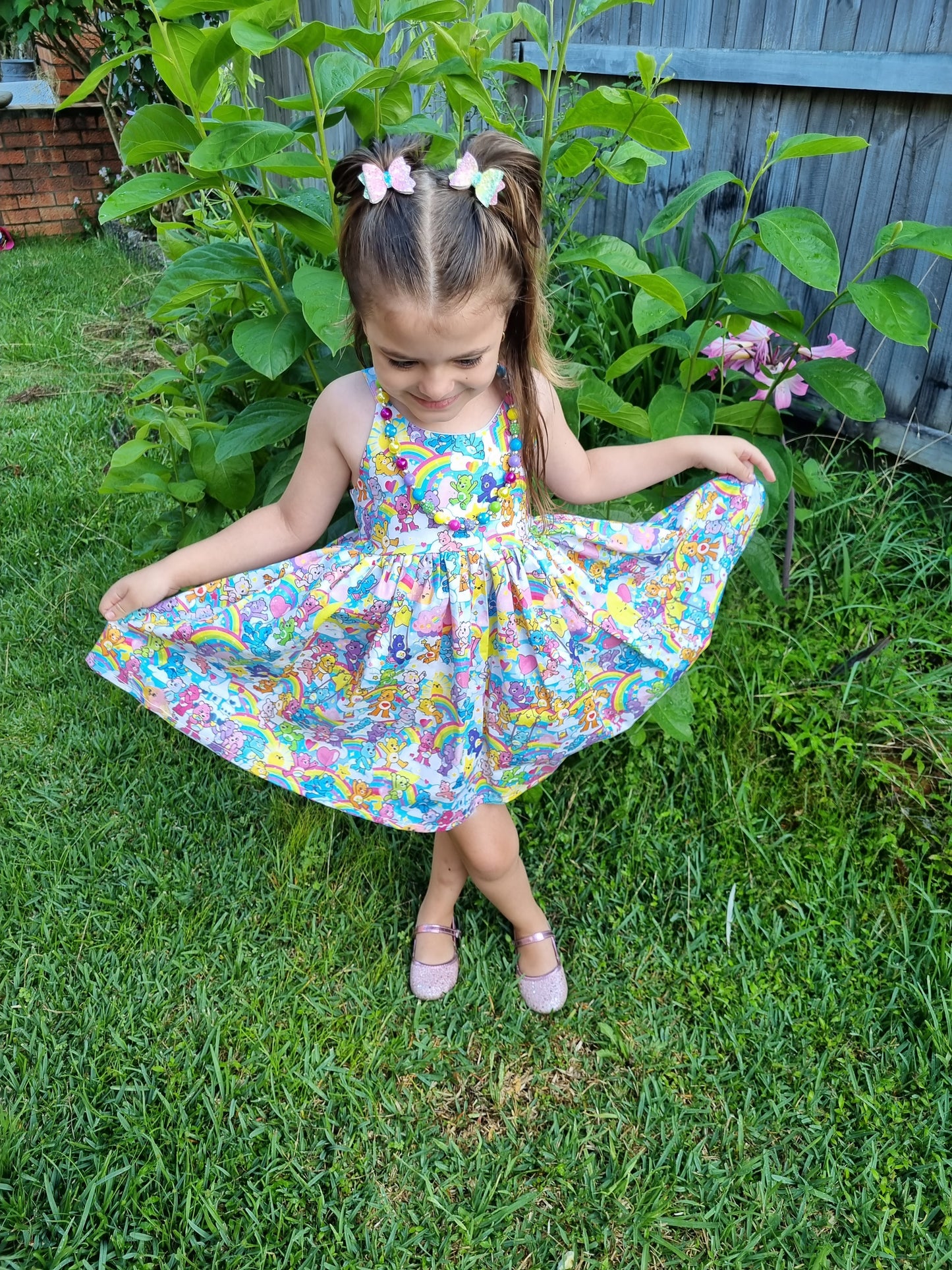 Sun dress - rainbow carebears