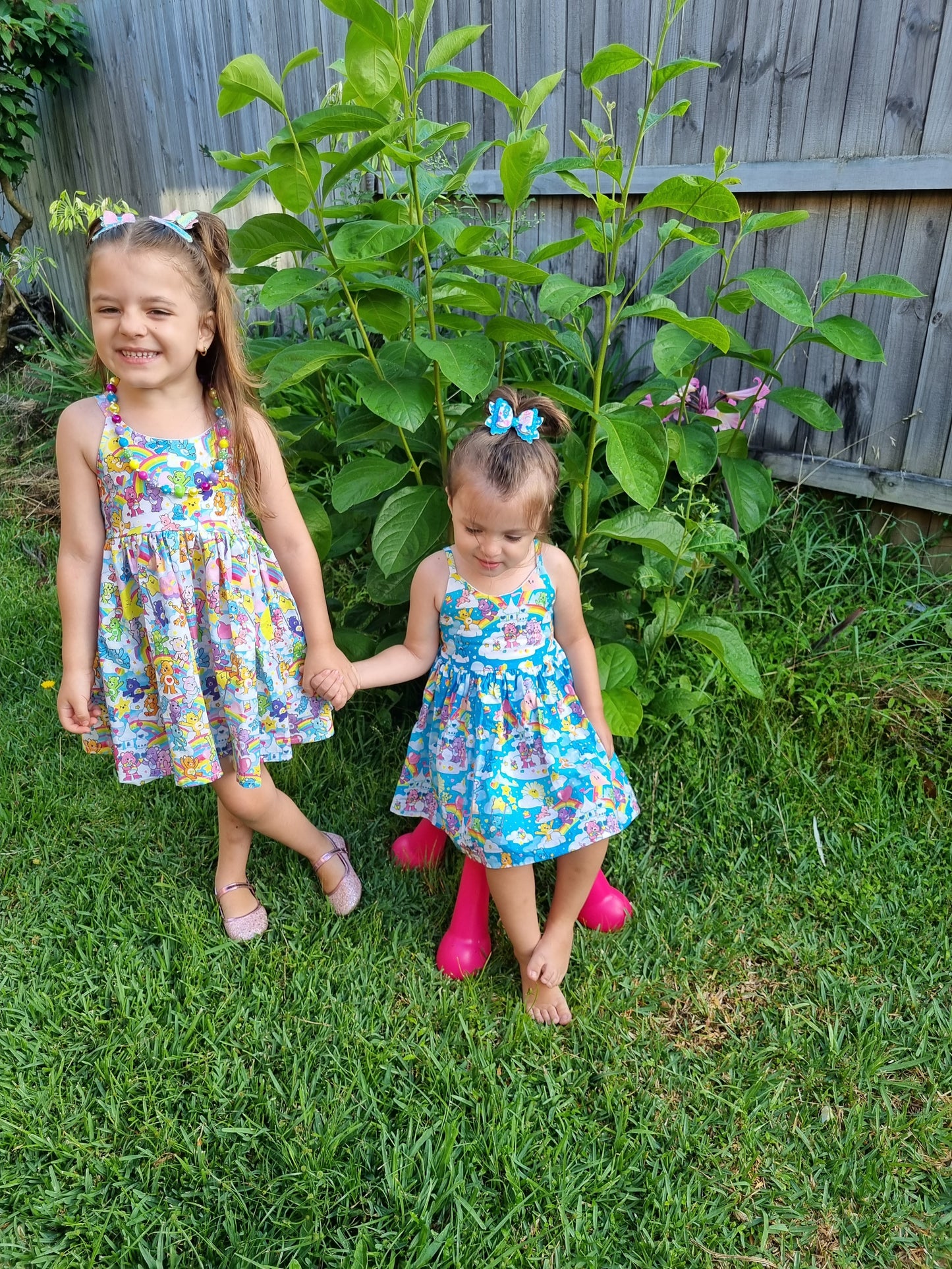 Sun dress - rainbow carebears