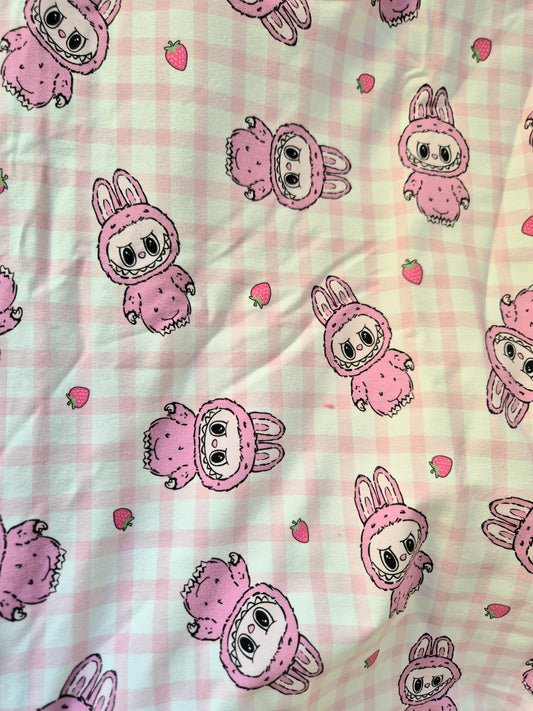 *LABUBU GINGHAM - STRETCH