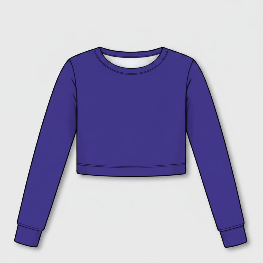 Long sleeve shorter top - 95%cotton *6-8WEEK TAT