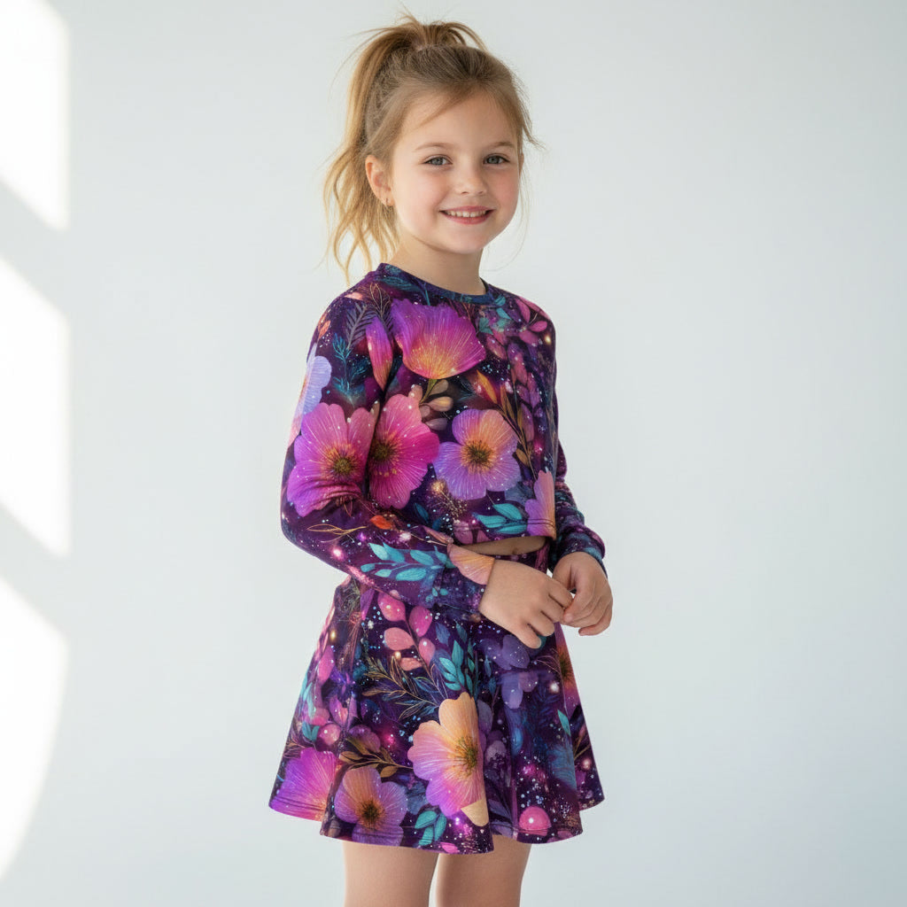 Long sleeve dress, full circle skirt -95%cotton *6-8WEEK TAT