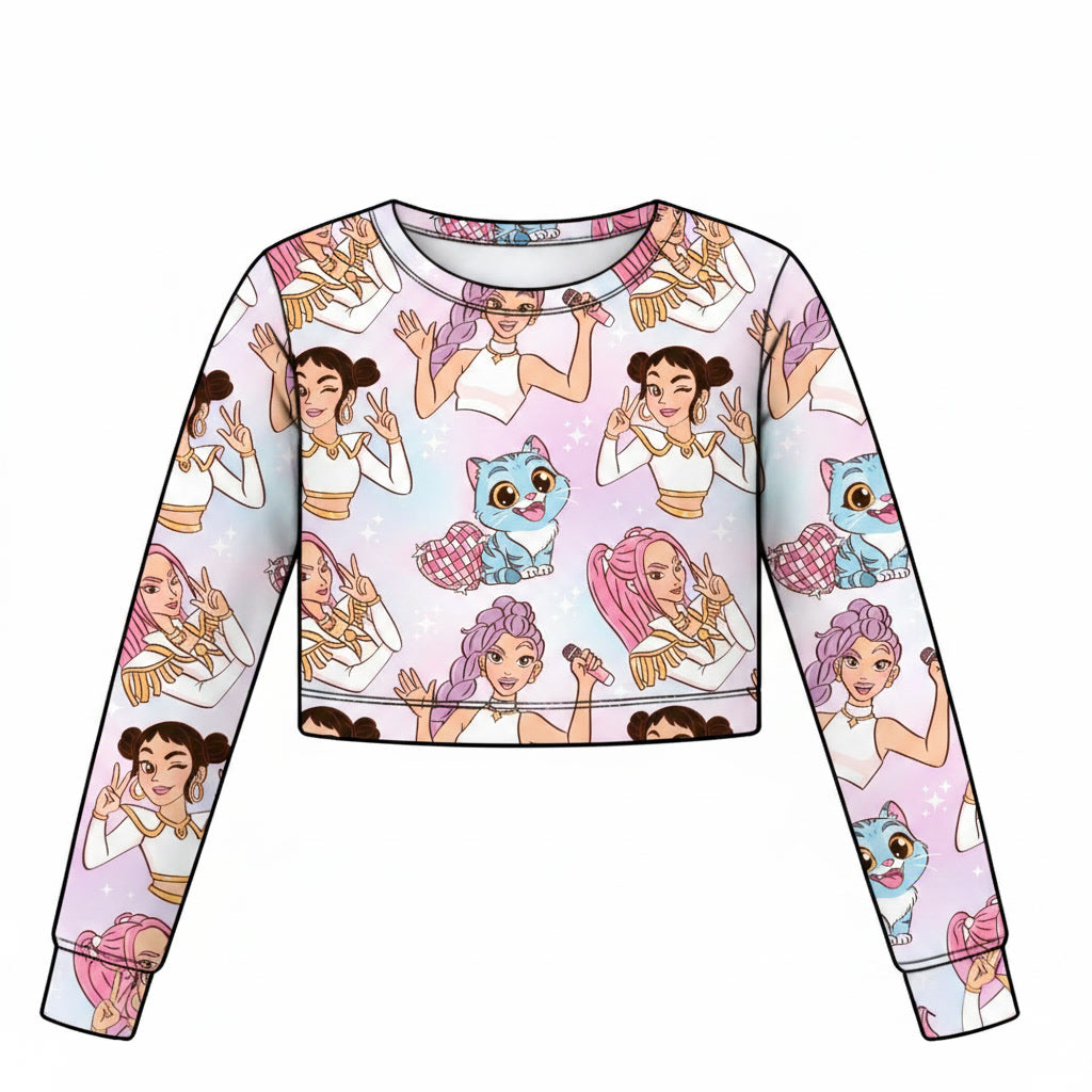 Long sleeve shorter top - 95%cotton *6-8WEEK TAT