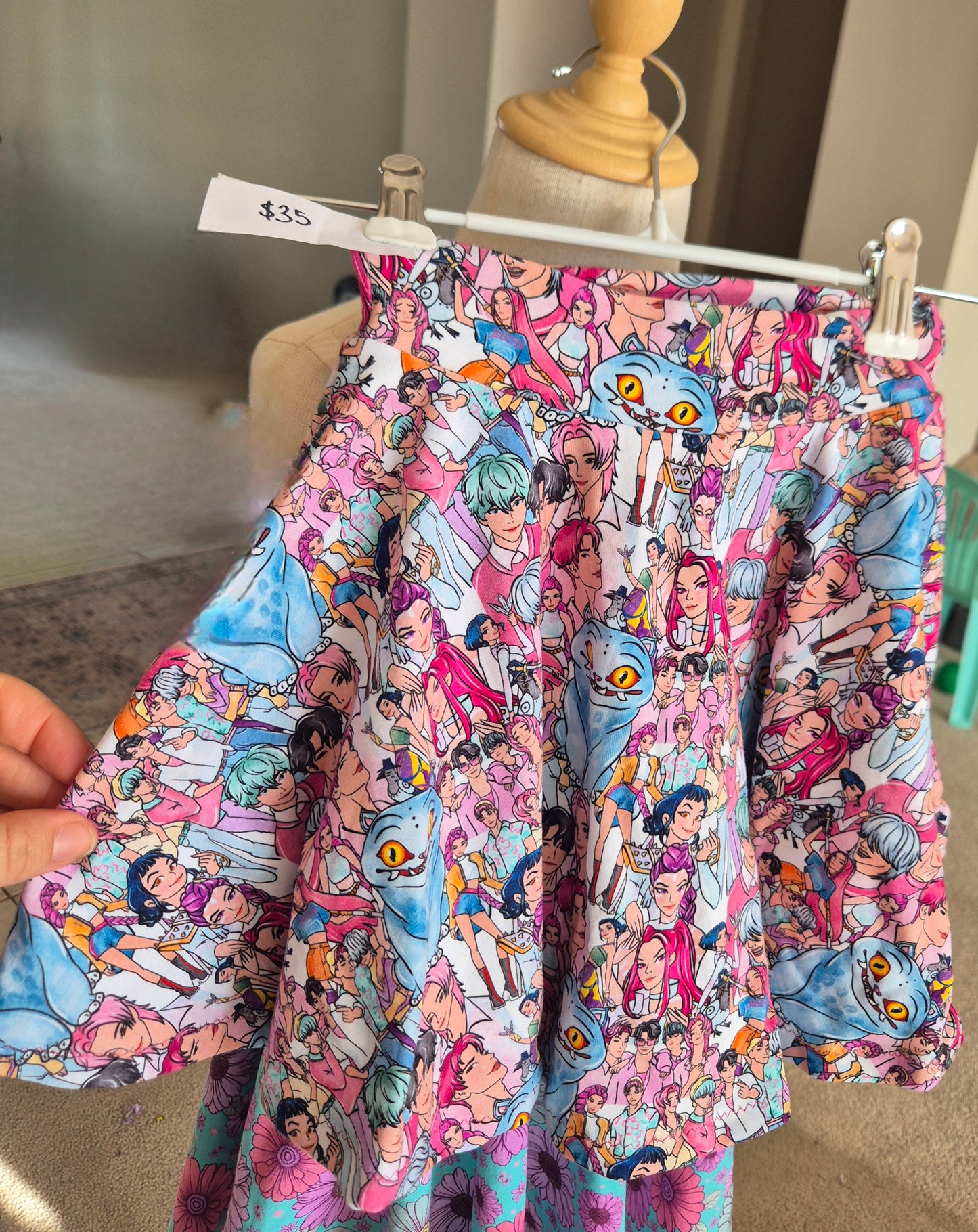 Size 5 circle skirt, handmade - 95%cotton