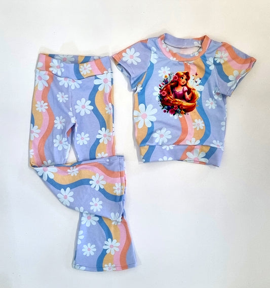 Flare leggings and top set size 3