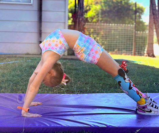 Gymnastics/dance crop and shorts - 95%cotton *6-8WEEK TAT
