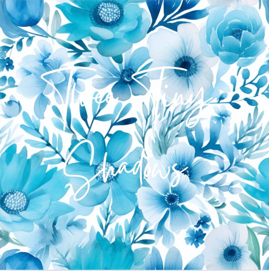 Icy blue floral