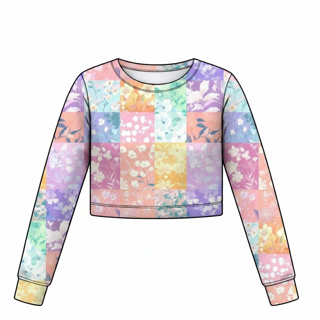 Long sleeve shorter top - 95%cotton *6-8WEEK TAT