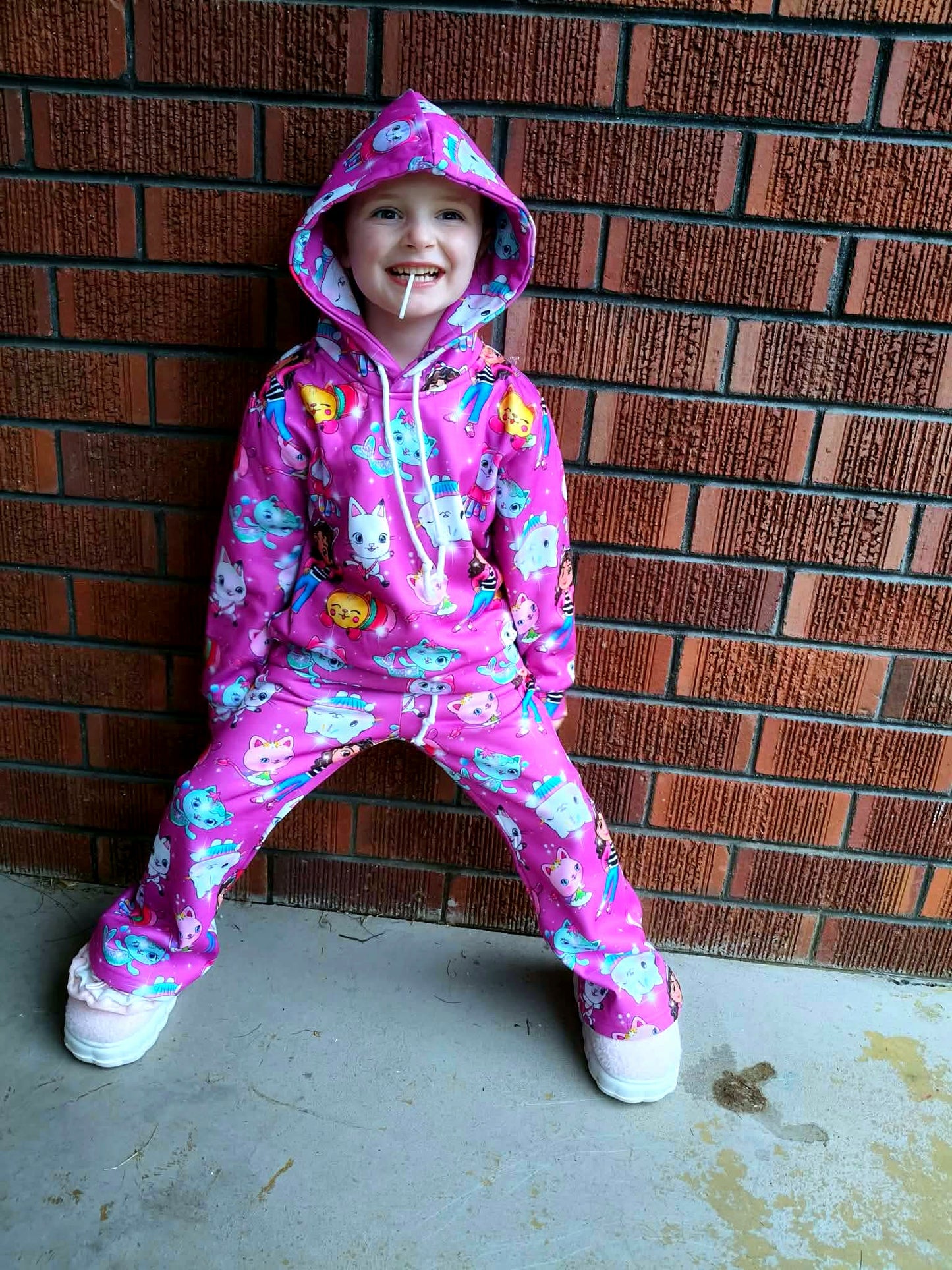 Flared tracksuit pants -cotton fleecey *6-8WEEK TAT