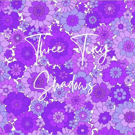 *Purple retro floral