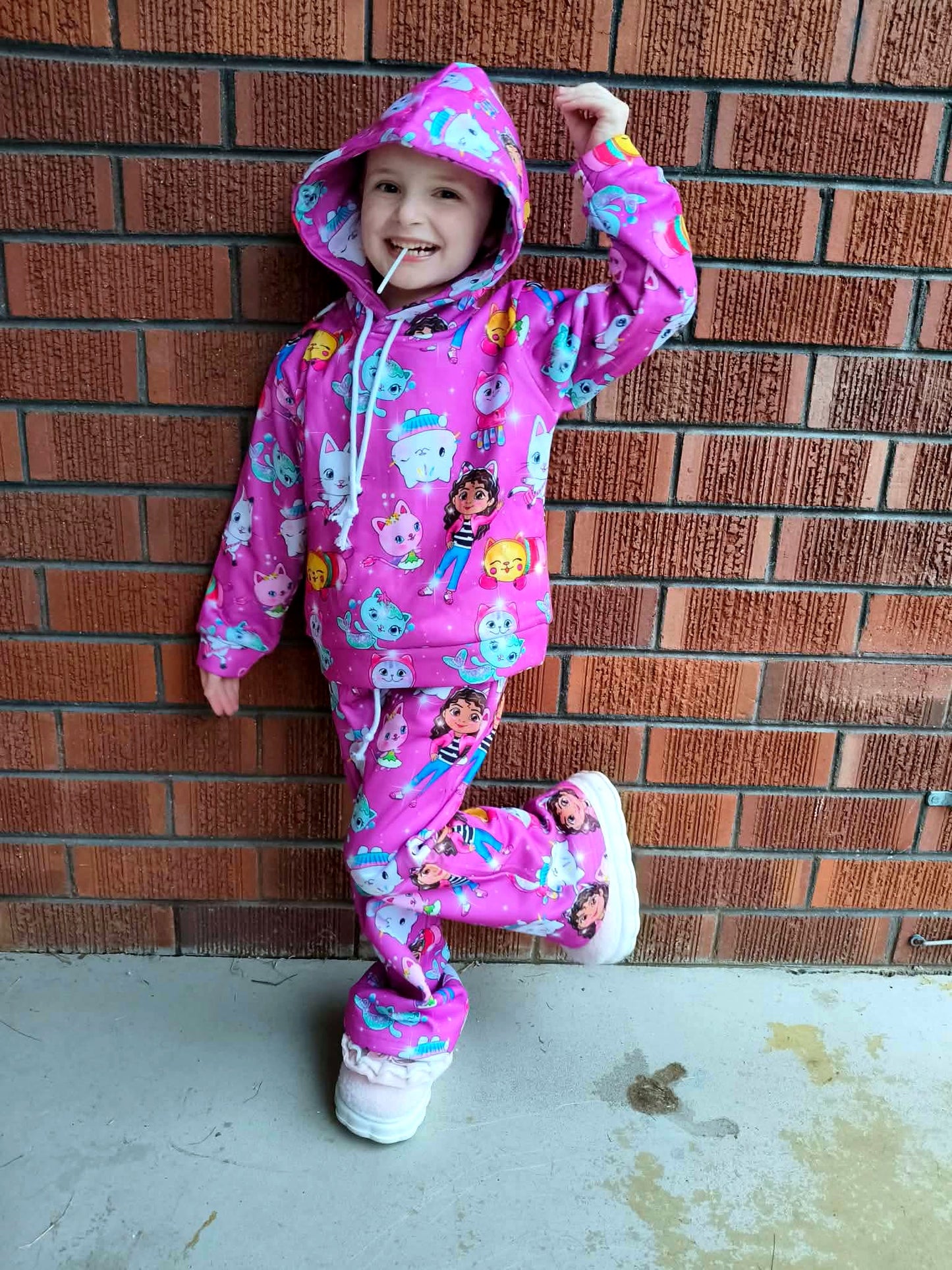 Flared tracksuit pants -cotton fleecey *6-8WEEK TAT