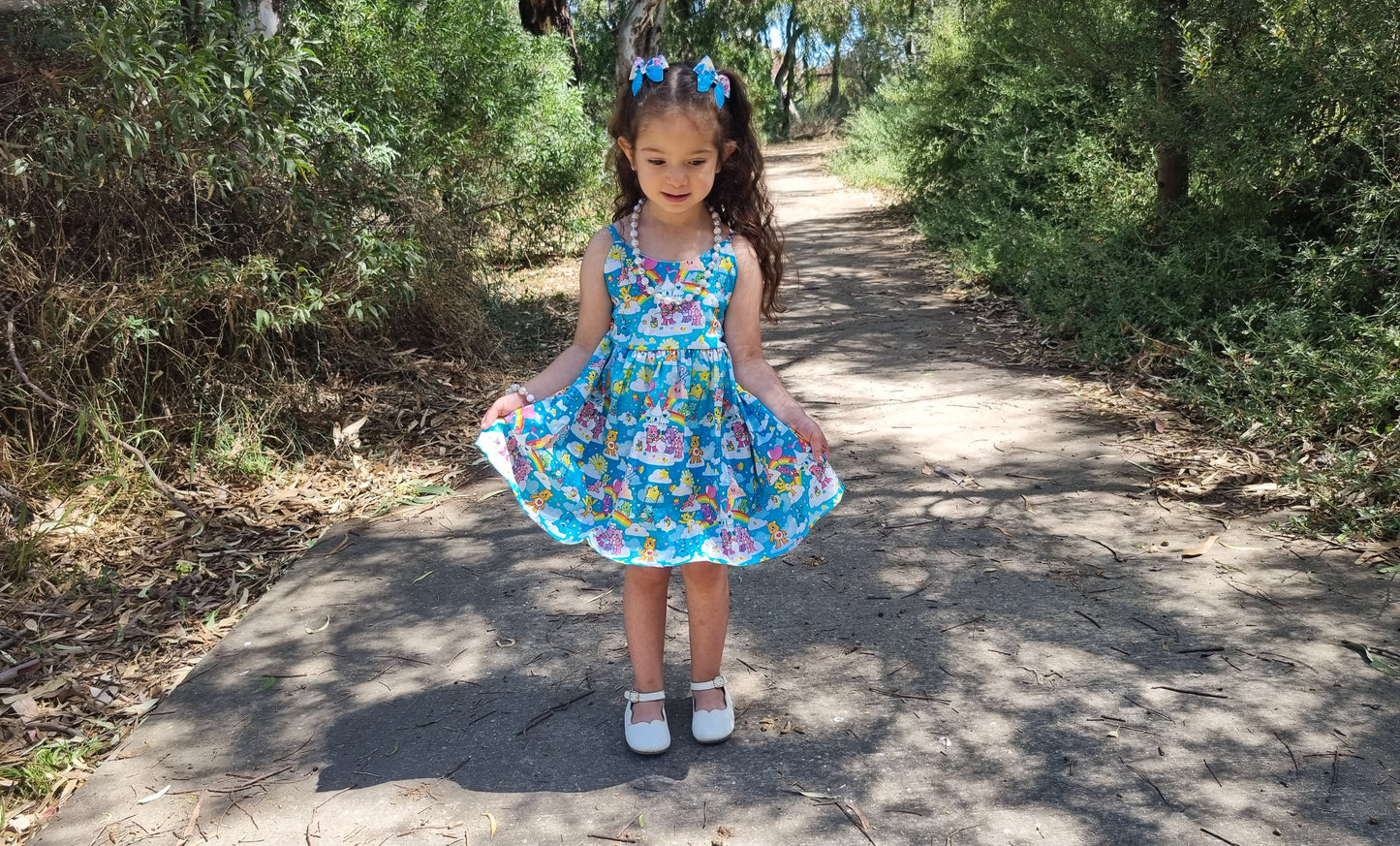 Sun dress - blue carebears